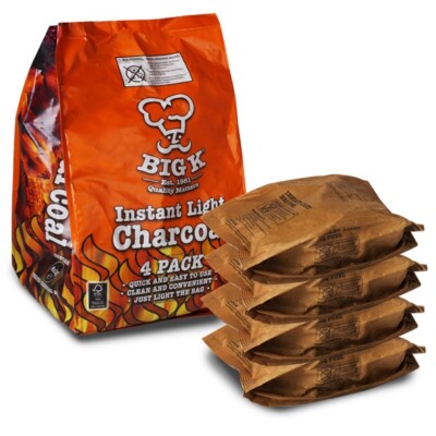 Big K Instant Light BBQ Charcoal Barbecue Coal Fuel Lumpwood