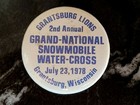 1978 GRANTSBURG, Wisconsin Grand National Snowmobile Water-Cross Pinback Button  — photo 2