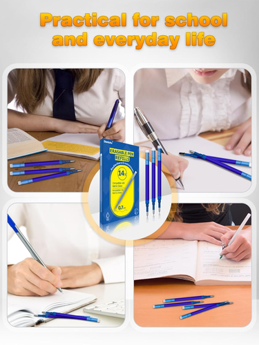 14 Pezzi Ricariche per Penna Cancellabile,Compatibile Con Pilot Frixion Ball & C - Foto 6 di 12