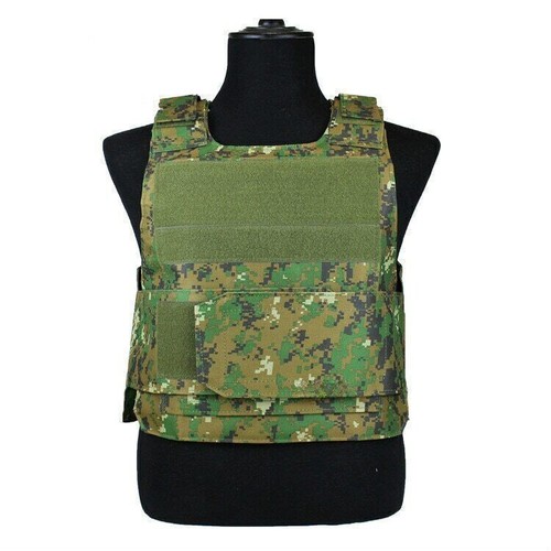 Down Body Armor Plate Tactical Carrier Vest Camo Hunting Combat Cloth Waistcoat - Picture 3 of 31