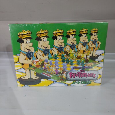 The Flintstones 3-D Chess Game 1993 Hanna-Barber,  Set Factory Sealed, rare