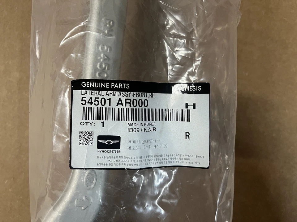Brazo de control lateral inferior delantero GENUINO 2022-2023-2024 Genesis GV70 RH pasajero Foto 4 de 4