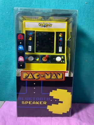 PAC-MAN Arcade Portable Bluetooth Speaker with Battery & Cables NEW NRB BANDI