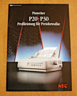 NEC Pinwriter P20 - P30 - Product Brochure