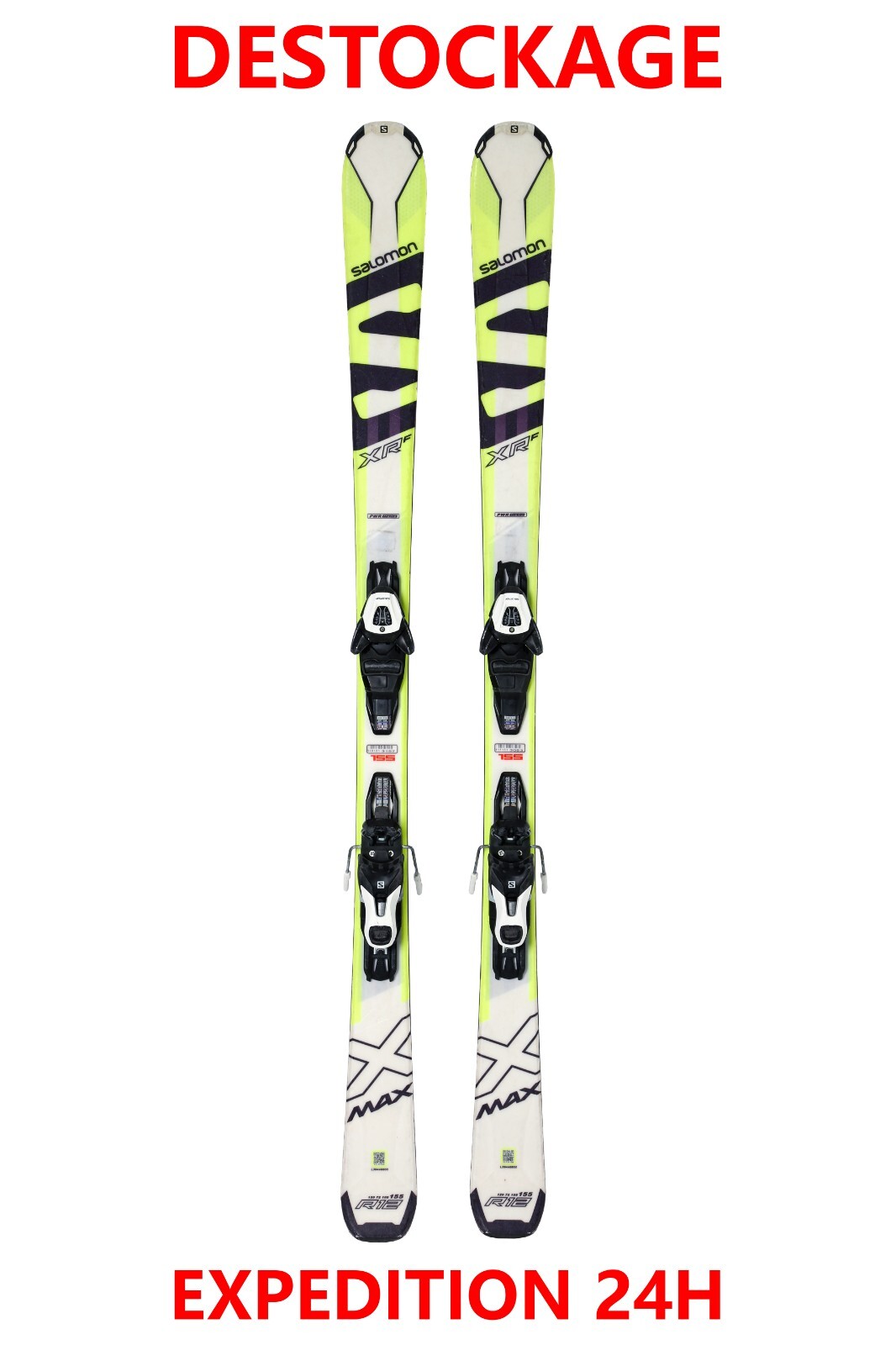 Sci Adulti Usati SALOMON "X MAX" Taglia: 155 Cm = 1 Metro 55 + Attacchi