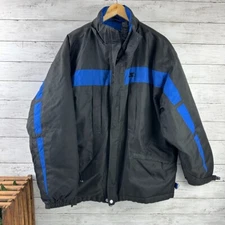 Starter Black Blue Puffer Ski Jacket Mens Large Y2k coat