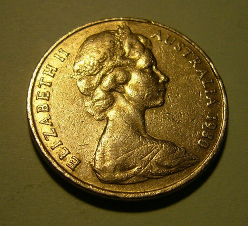 1980 AUSTRALIA 20 CENT Coin - Picture 2 of 2