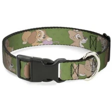 NEW! LADY & THE TRAMP DOG COLLAR 6-POSE AS PUPS DISNEY LICENSED CHOOSE SIZE