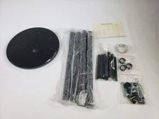 Lozabee Metal Modern Coat Rack Stand Black 8 Hooks DAMAGED BASE - CRACKED