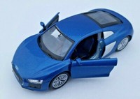 Blitz Versand Audi R8 V10 2016 Blau / Blue Welly Modell Auto 1:34 Neu Ovp Box
