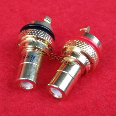 New 2Pcs    Chassis Connector 4 Amplifier #D8