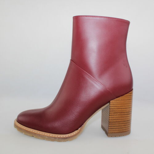 CARMENS 37 EU women's shoes Bordeaux leather boots DC683-37 - Picture 1 of 3
