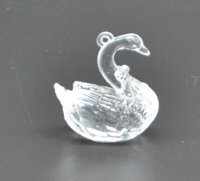 Swan Acrylic Christmas Holiday Ornament 1-½  Tall  B-4