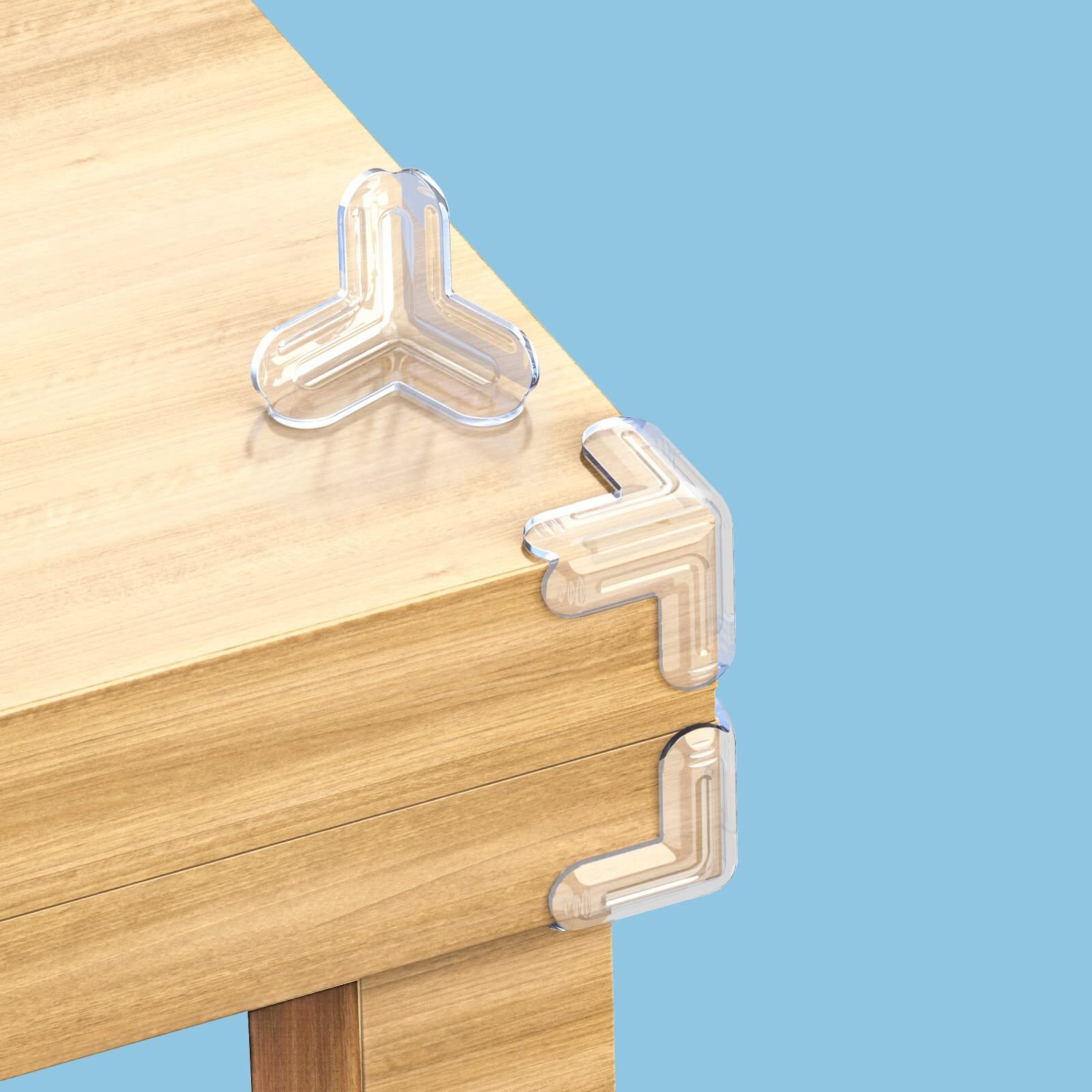 Table Corner Protectors Baby Proof, (8 Pack) T Shape Clear Corner Protectors ...