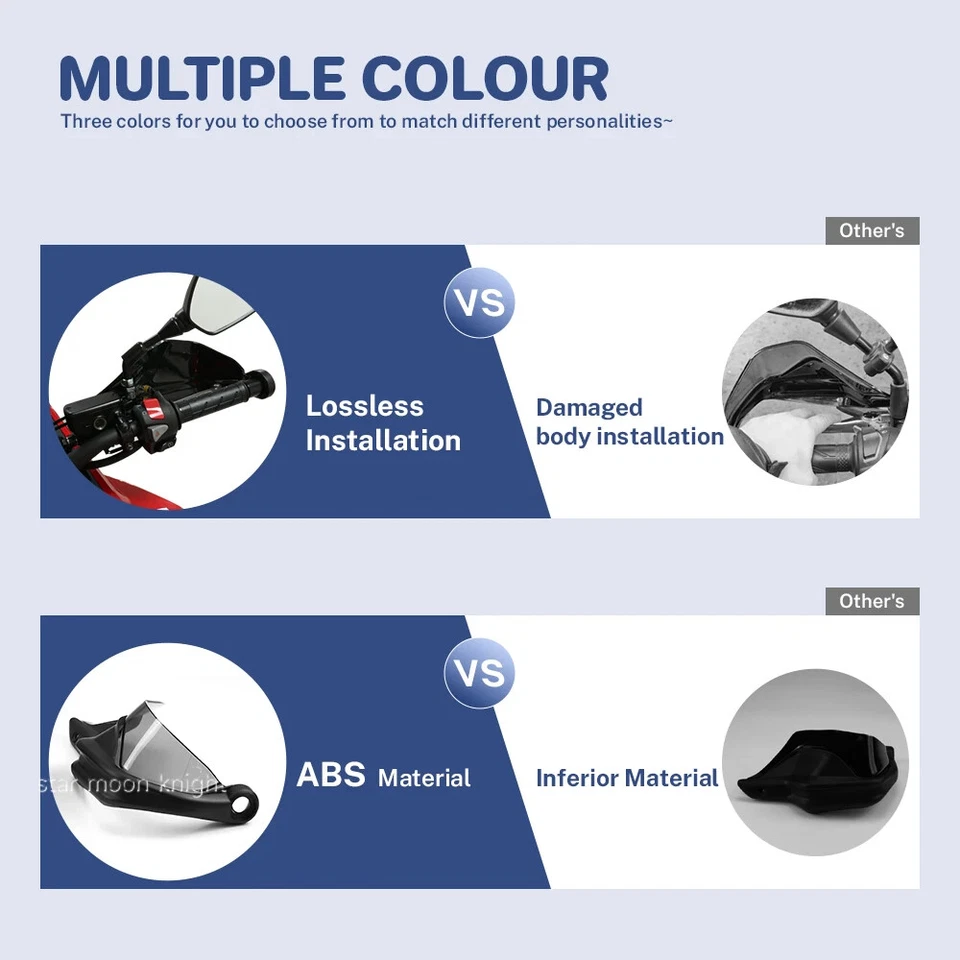 Handlebar Wind Cover Protector Handguard Extension For Honda NX 400 NX 500 2024- - Image 4 of 4