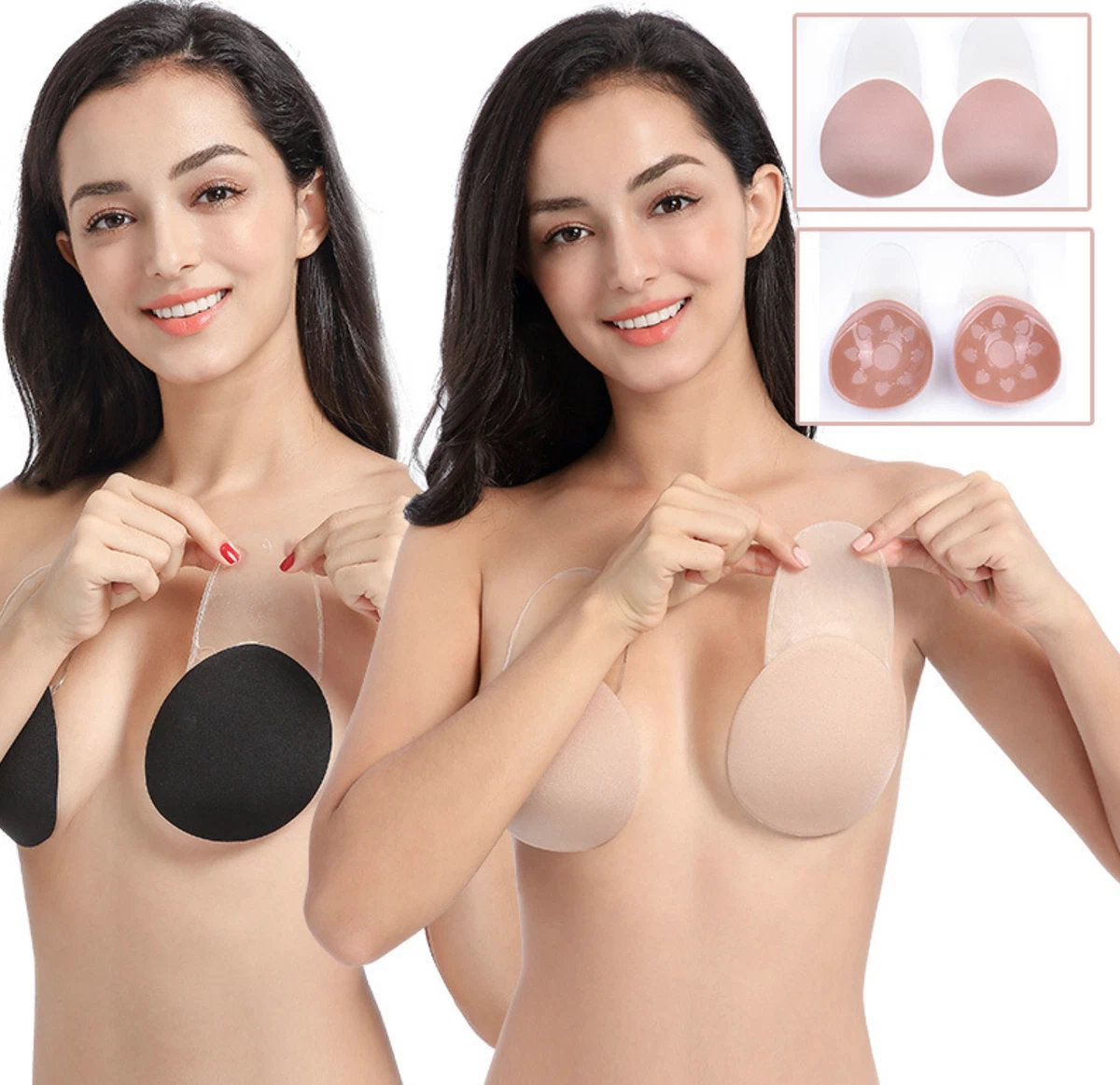 Women Bra Strapless Backless Silicone Stick On Push Up Invisible