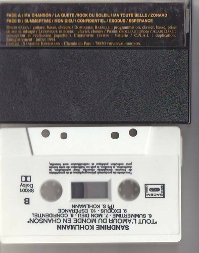 K7 Tape Album - Alle Liebe der Welt im Lied - Sandrine Kohlmann - Bild 2 von 2