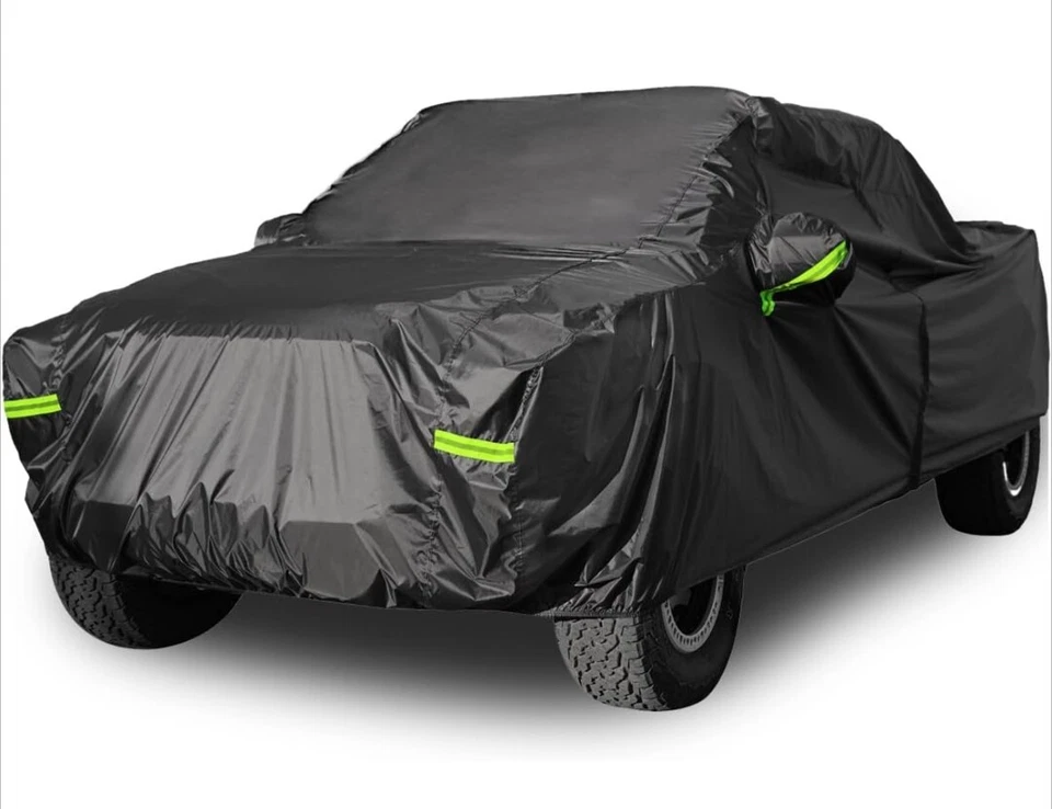 Cubierta de camioneta de 215 pulgadas impermeable para Ford F-150 negra 300D resistente para todo tipo de clima Foto 2 de 4