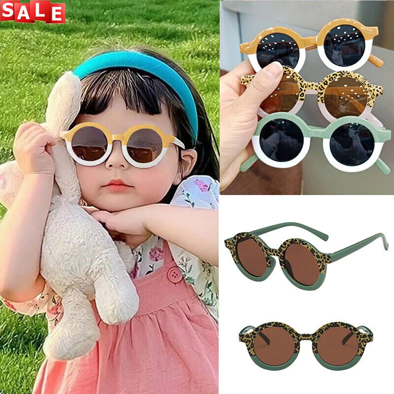 Kids Round Circle Cute Sunglasses Girl Boy Baby Children Toddler