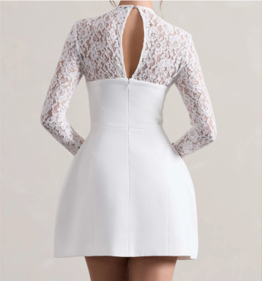 CLUB L LONDON BIRDIE WHITE LACE LONG-SLEEVE MINI DRESS size 8 new with tags | eBay UK CLUB L LONDON BIRDIE WHITE LACE LONG-SLEEVE MINI DRESS size 8 new with tags | eBay UK