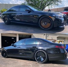 22 Rf30 Gloss Black Concave Wheels For Mercedes W222 S550 S560 S63 22x9 10.5