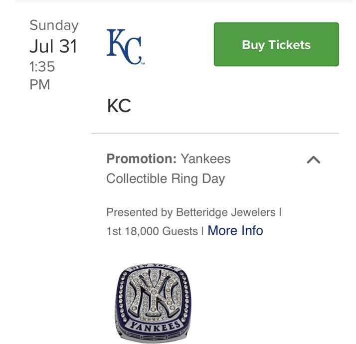 New York Yankees SGA World Series Championship Ring + 2024
