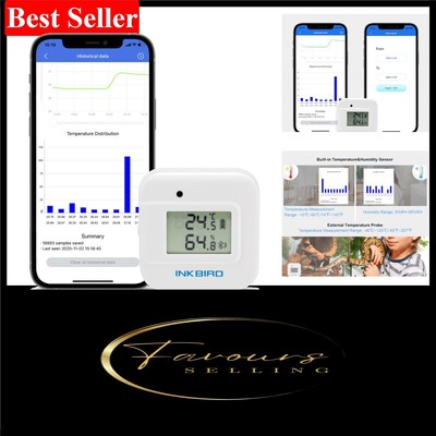 Inkbird IBS-TH2 Plus Bluetooth Thermometer Luftfeuchtigkeitssensor Innen Feuc...