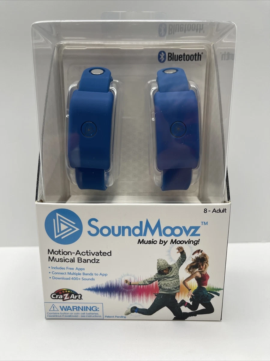 Genuine CraZArt SoundMoovz Motion-Activated Musical Bandz Blue Brand New.  #703 884920660021 eBay