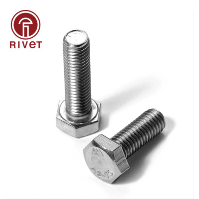 DIN 933 304 Stainless Steel Hexagon Head Screws M8 M10 M12 M14 M16 M18 M20