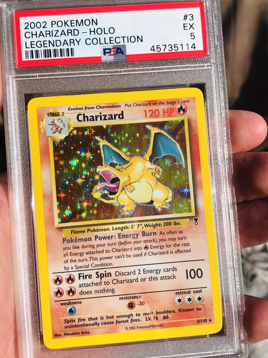 Legendary Collection Charizard Holo Pokemon Base Set #4/102 Art