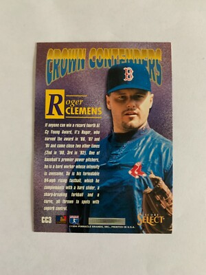 1994 Select Crown Contenders #CC3 Roger Clemens - Boston Red Sox