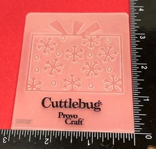 Cuttlebug Provo Craft Embossing Folder Snowflake Gift Design
