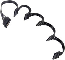 Versatile 24 Inch SATA Power Cable - 15 Pin to 5 Connector for Multi-Devices