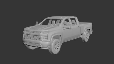 3D Printed RC 2022 Silverado 2500HD 1/10 Body Shell