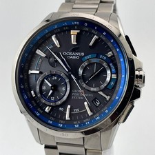 CASIO OCEANUS OCW-G1000-1AJF GPS Hybrid Solar Radio Silver Blue