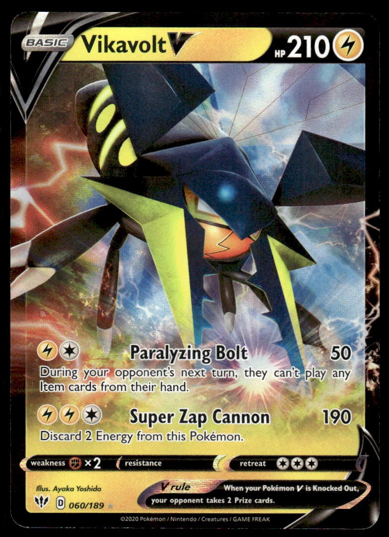 Pokemon TCG SWSH03: Darkness Ablaze #060/189 Vikavolt V NM