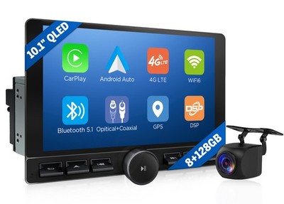 10.1'' QLED 8+128 Android Auto Car Stereo Radio CarPlay GPS Navigation 2 DIN WiFi