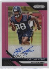 2018 Panini Prizm Rookie Auto Pink Prizm Jordan Akins #RA-JAK Auto 5by