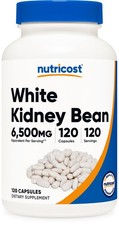 Nutricost White Kidney Beans Capsules 650mg 120 Capsules - Gluten Free
