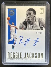 2018-19 Panini Encased Reggie Jackson Scripted Signatures Gold Auto #/10 Pistons