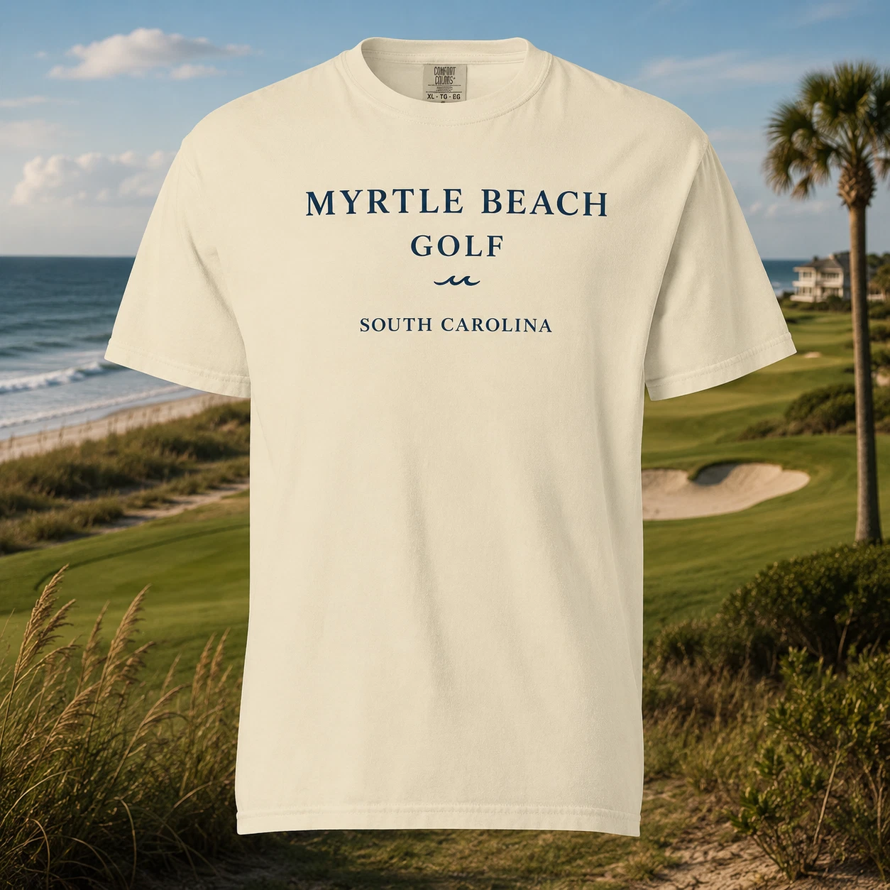 Myrtle Beach Golf Shirt Dad Gift Father South Carolina Premium Golf Tee