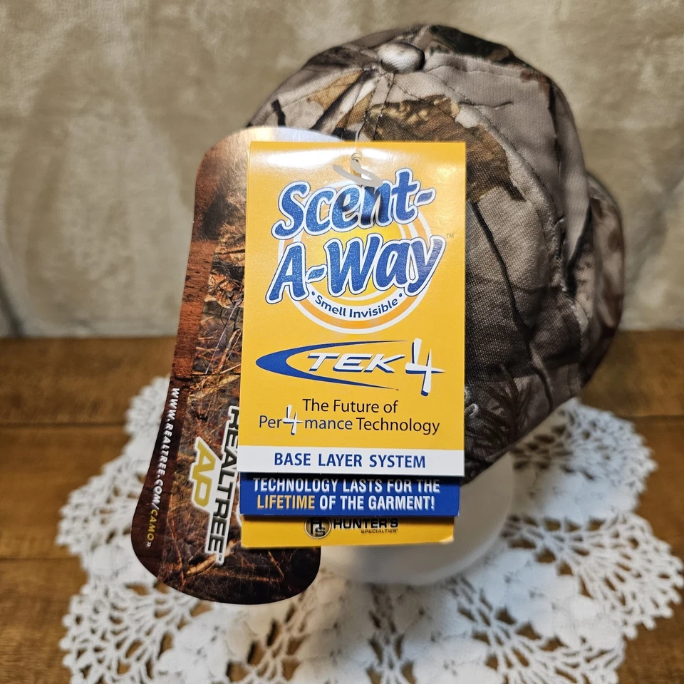 Nuevo Hunter's Specialties Scent Away Camuflado Gorra Camuflaje Correa Ajustable Foto 3 de 4