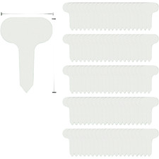 100 Pack T Shaped Plastic Plant Labels 7cm x 5cm Waterproof Garden Markers