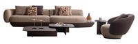 Exklusive Wohnzimmer Sitzgarnitur Relax Sessel Couchtisch Textilsofa