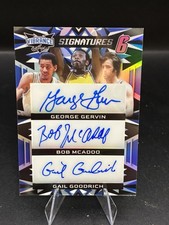 2023 Leaf Vibrance Purple Prismatic /12 George Gervin Bob McAdoo Auto HOF