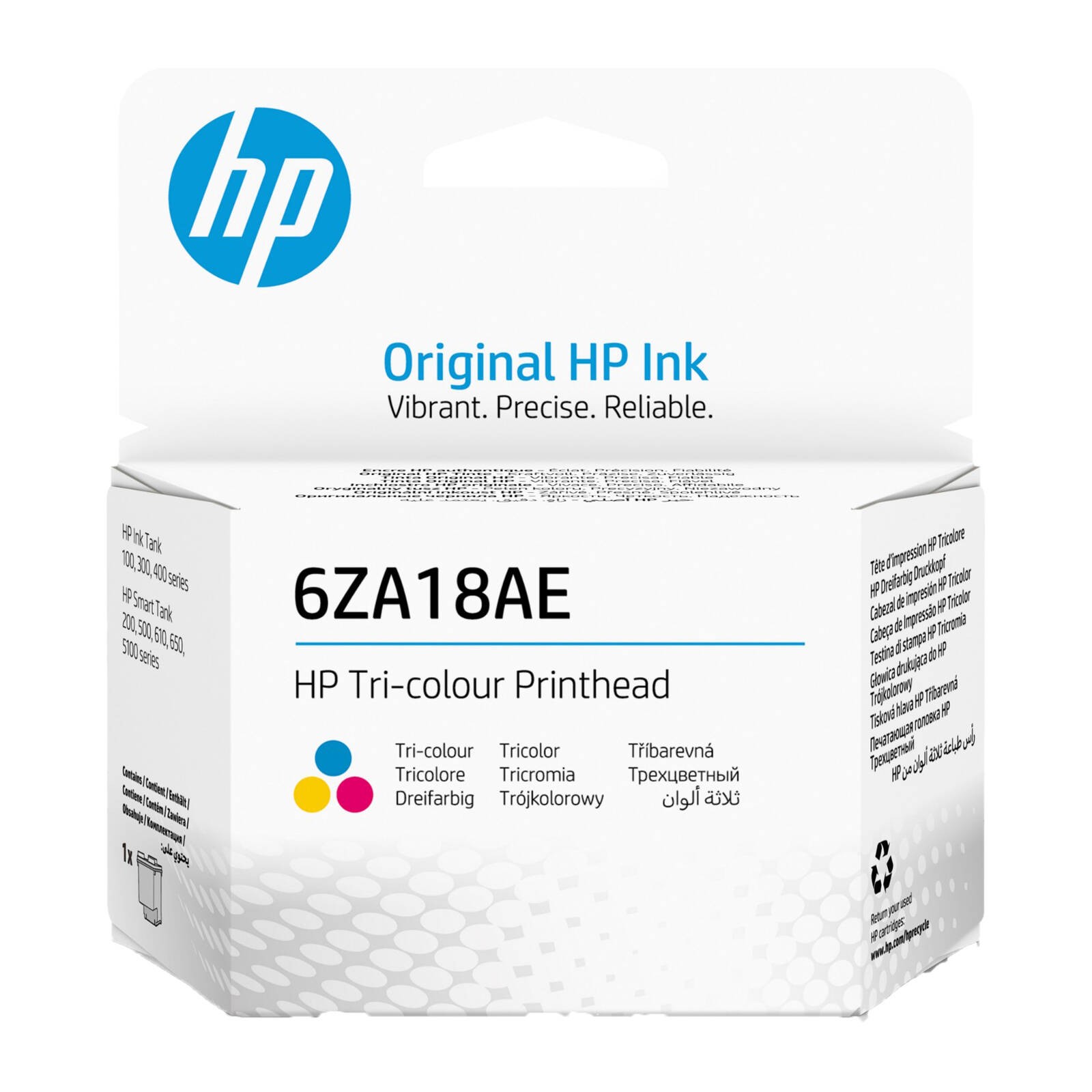 Original HP 6ZA18AE Tri-Colour Printhead