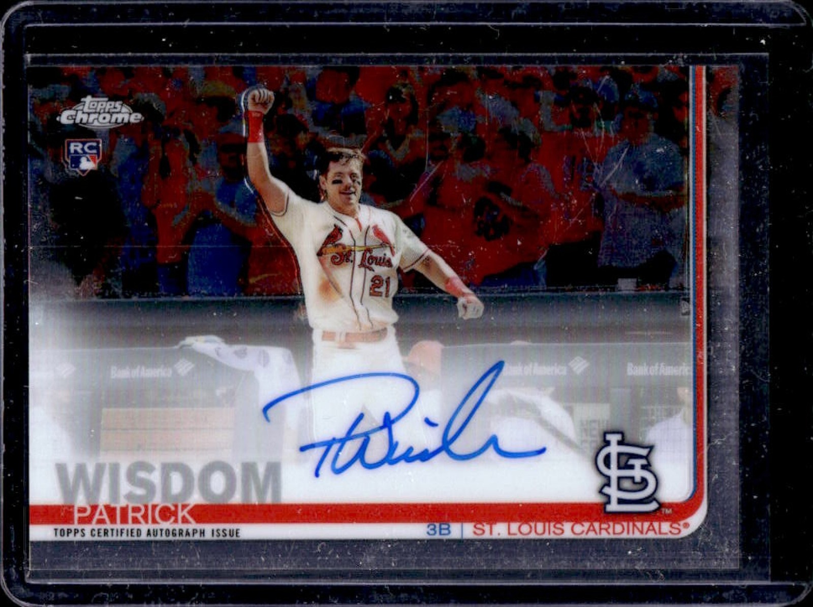 2019 Topps Chrome Patrick Wisdom Rookie Auto RC #RA-PW Cardinals