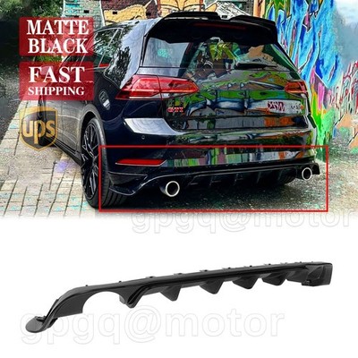 For VW Golf MK7.5 GTI 18-2021 TCR Style Matte BLK Rear Bumper Shark Fin Diffuser