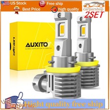 H11 LED Headlight Super Bright Bulbs Kit 3000K Amber 20000LM HIGH/LOW Beam 4x