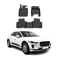 FußMatten Gummimatten FüR Jaguar I-Pace 2018-2024 Omac Premium 3D Schwarz TPE 3X